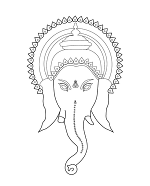 Lord Ganesha coloring page – fun and educational printable for children