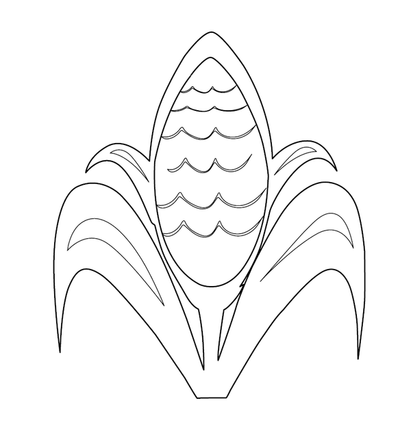 Free Printable Sweet Corn Coloring Image