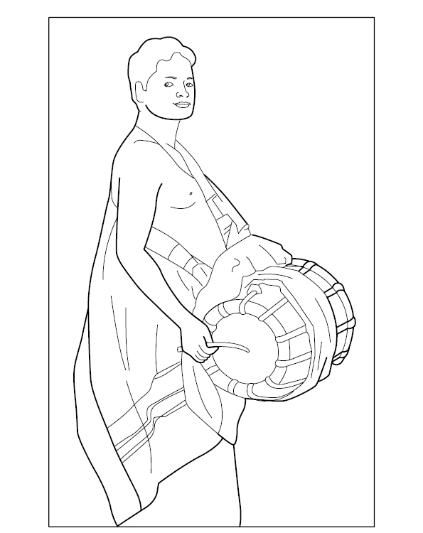 Chenda Melam Coloring Picture