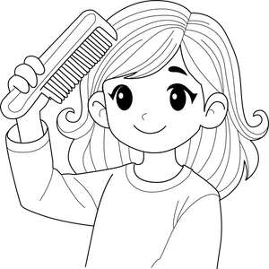 Hair Hygiene coloring page – fun and educational printable for children