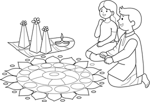 Onam coloring page – fun and educational printable for children