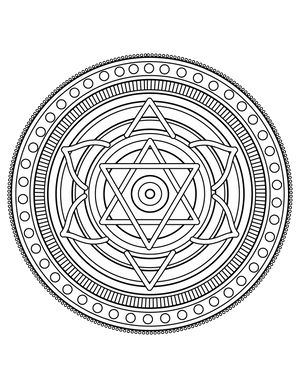 Sree Chakra coloring page – fun and educational printable for children