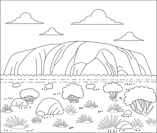 Ayers Rock Coloring Page – fun and educational printable for children