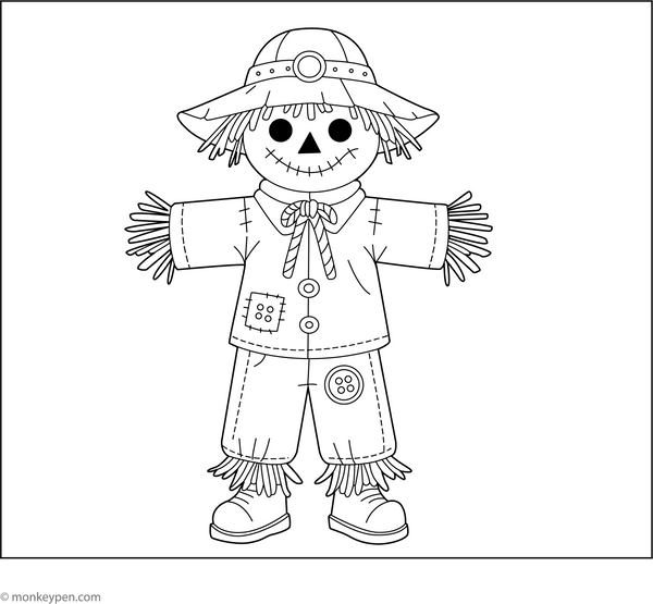 Scarecrow Coloring Page