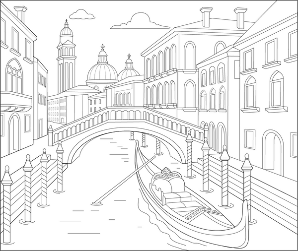 Italy Coloring Book – Instant Download