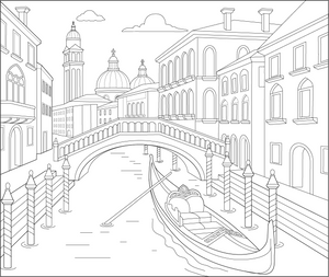 Venice Canals Coloring Page – fun and educational printable for children