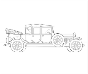 Retro Convertible coloring page – fun and educational printable for children