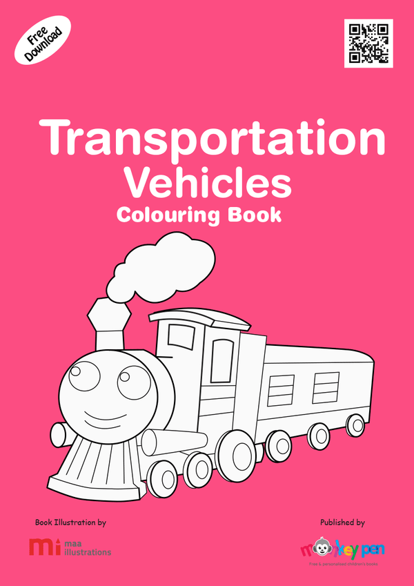 Printable Transportation Vehicles Coloring Book