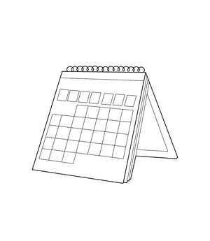 Table calender blank columns Coloring page – fun and educational printable for children