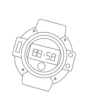 Wrist watch Colouing page – fun and educational printable for children