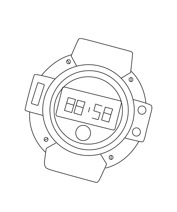 Wrist watch Colouing page – fun and educational printable for children