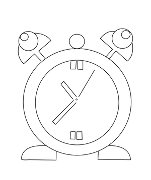 Alarm clock Coloring page – fun and educational printable for children
