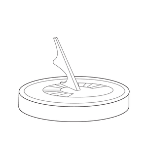 Sun dial Coloring page – fun and educational printable for children