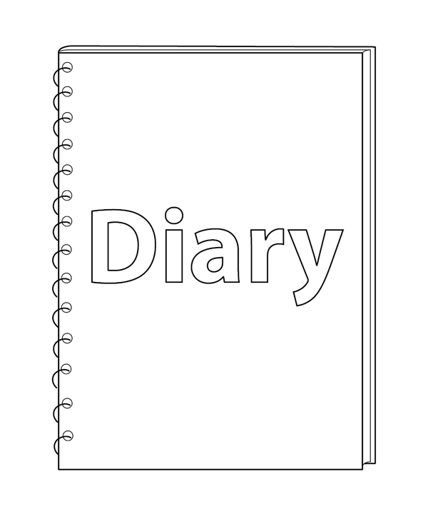 Diary Coloring page – fun and educational printable for children