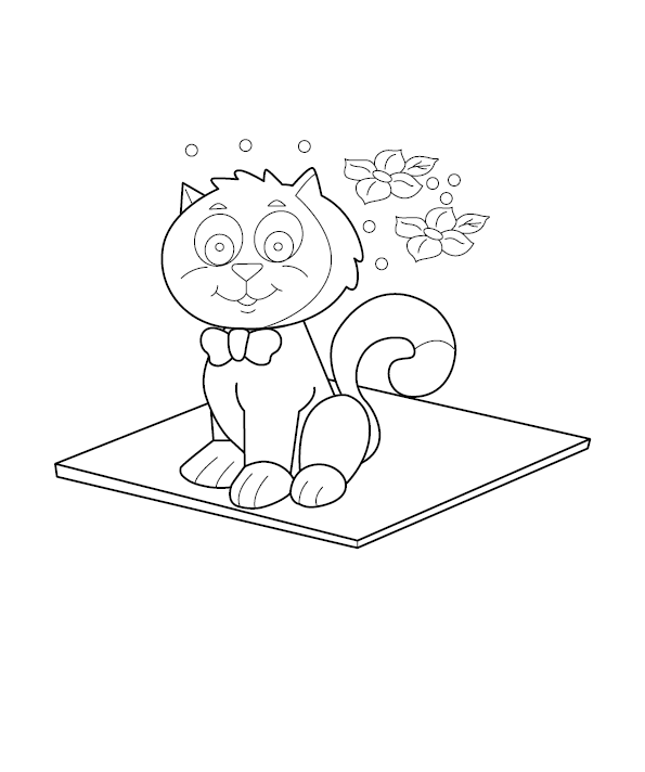 Kitten Coloring Image