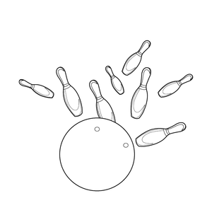 Bowling Coloring page – fun and educational printable for children