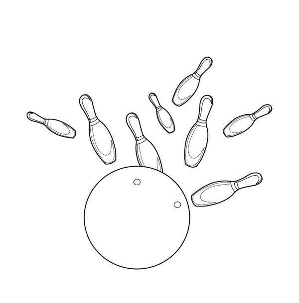 Bowling Coloring page – fun and educational printable for children
