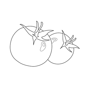 Tomato Coloring Page  – fun and educational printable for children