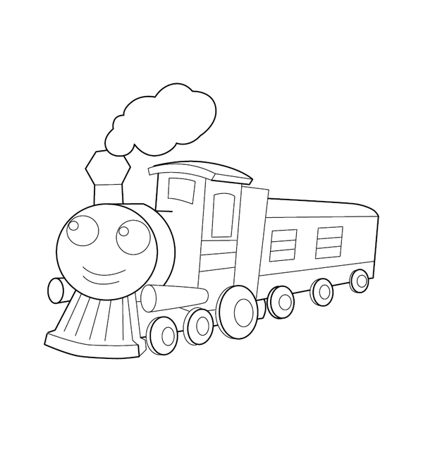 Train Coloring page – transportation-themed printable for kids