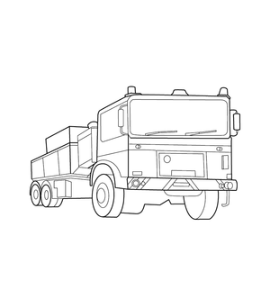 Truck Coloring Page  – transportation-themed printable for kids