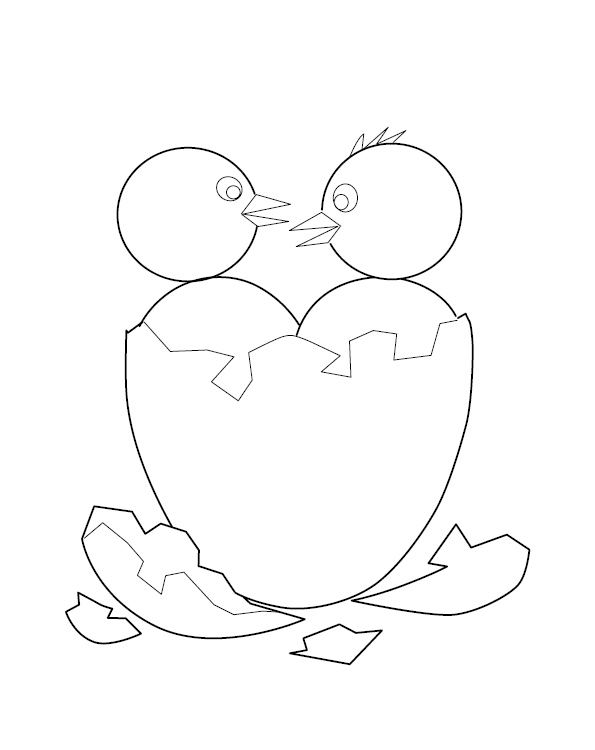 Cute Chicken Coloring Picture