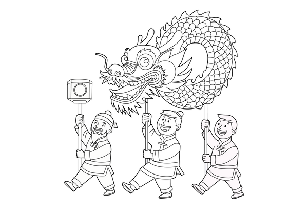 Chinese Coloring Book -Downloadable PDF
