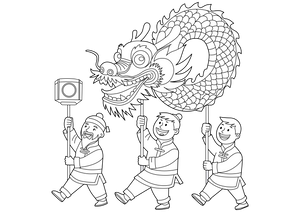 China Dragon coloring page – fun and educational printable for children