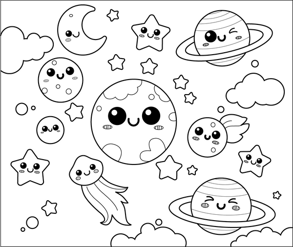 Free Kawaii Coloring Book PDF