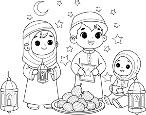 Ramadan coloring page – fun and educational printable for children