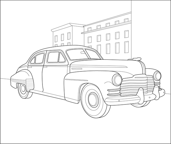 Old Fashioned Limousine coloring page – fun and educational printable for children