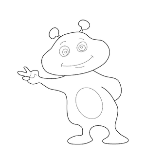 Alien Coloring Page
