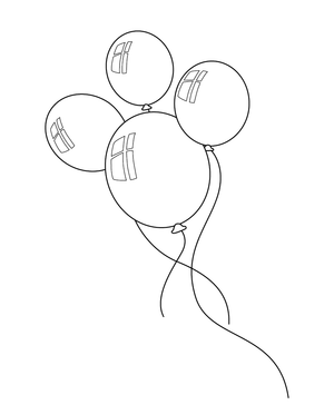 Balloon Coloring Page  – fun and educational printable for children