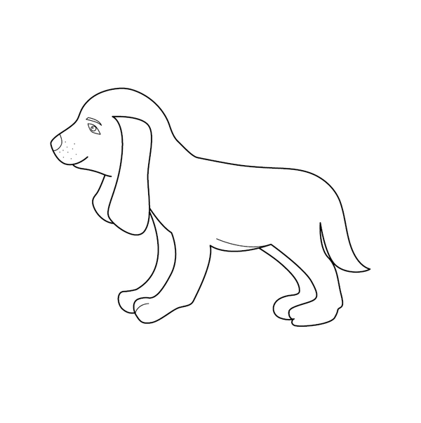 Free Dog coloring page – fun and educational printable for children
