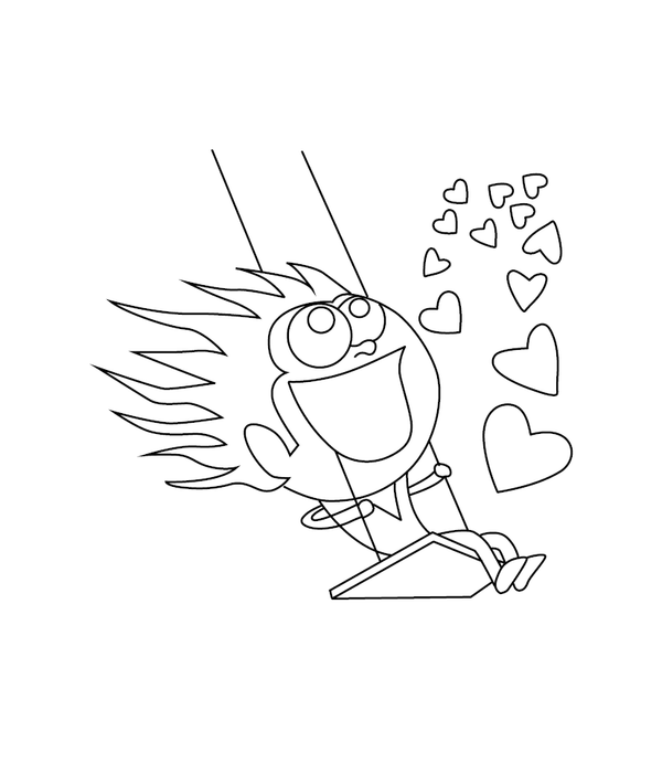 Boy on swing and heartshapes besides Free Love Representation Coloring Page coloring page – fun and educational printable for children