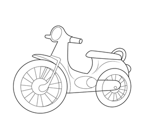 Motorcycle Coloring Page – fun and educational printable for children