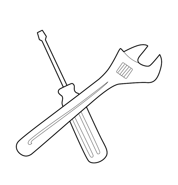Screwdriverwrench Coloring page – fun and educational printable for children