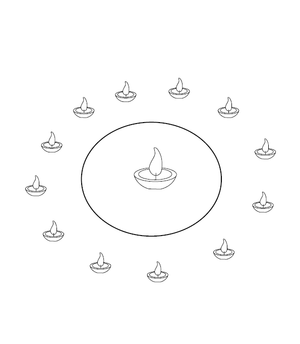 Diya Coloring Page