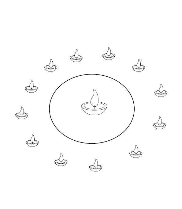 Diya Coloring Page