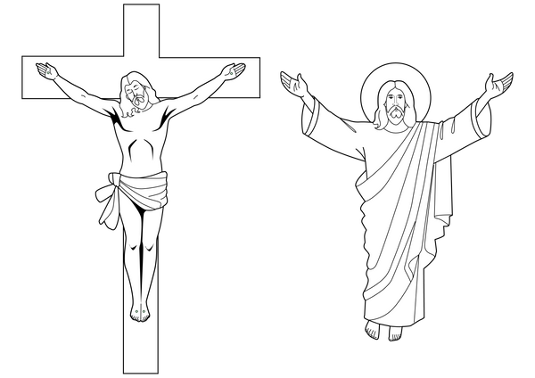 Ready-to-Print Christian Religion Coloring Book