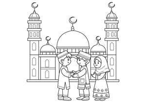 Eid coloring page – fun and educational printable for children