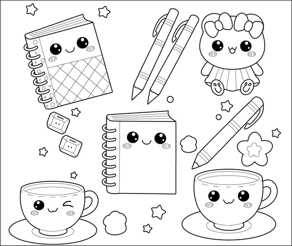 Free Kawaii Coloring Book PDF