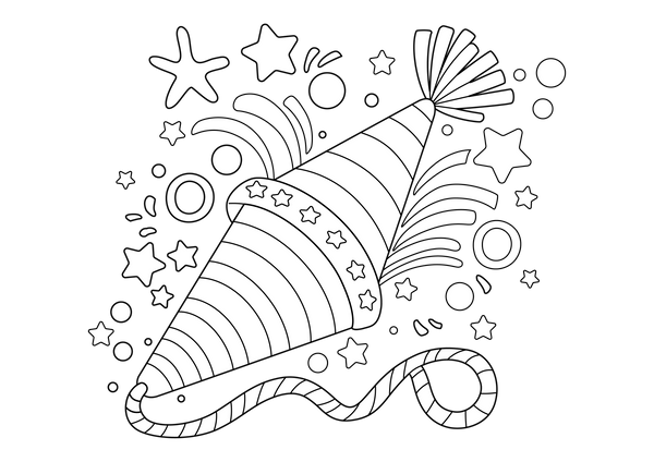 Birthday Party Coloring Book – PDF