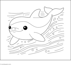 Vaquita Coloring Page – fun and educational printable for children