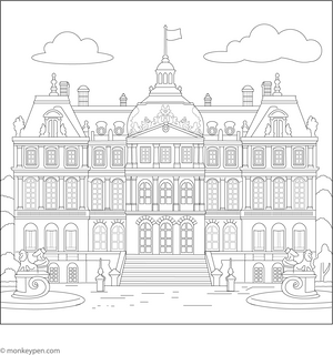 Versailles Palace Coloring Page – fun and educational printable for children
