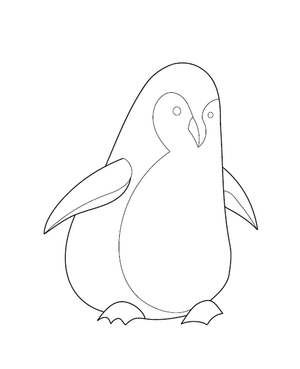 Penguin Coloring Picture for Kids