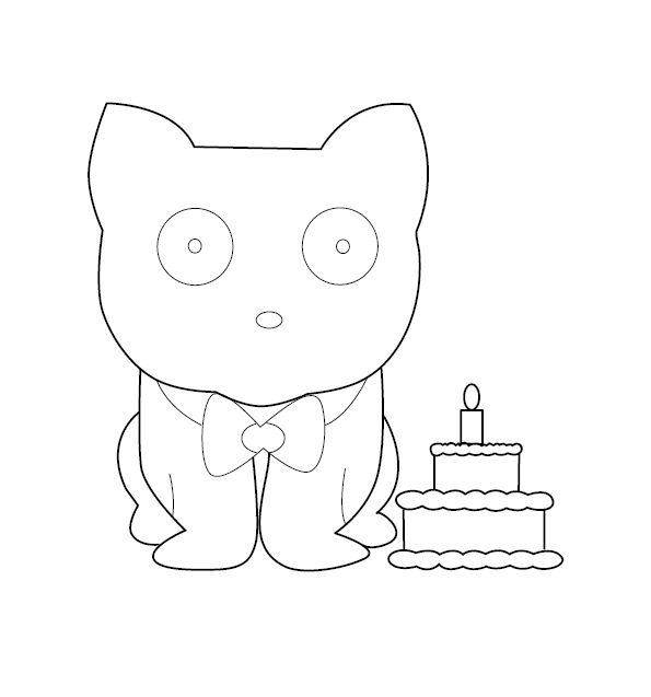 Kitten Coloring Page