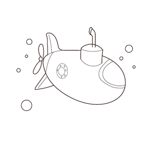 Submarine Coloring Picture