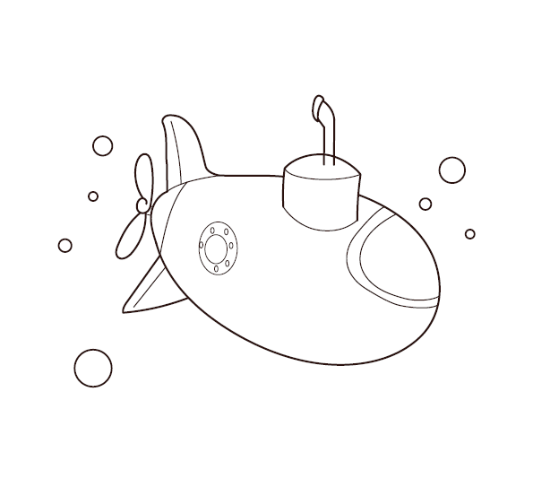 Submarine Coloring Picture