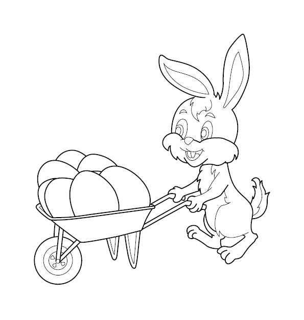 Rabbit Coloring Illustration