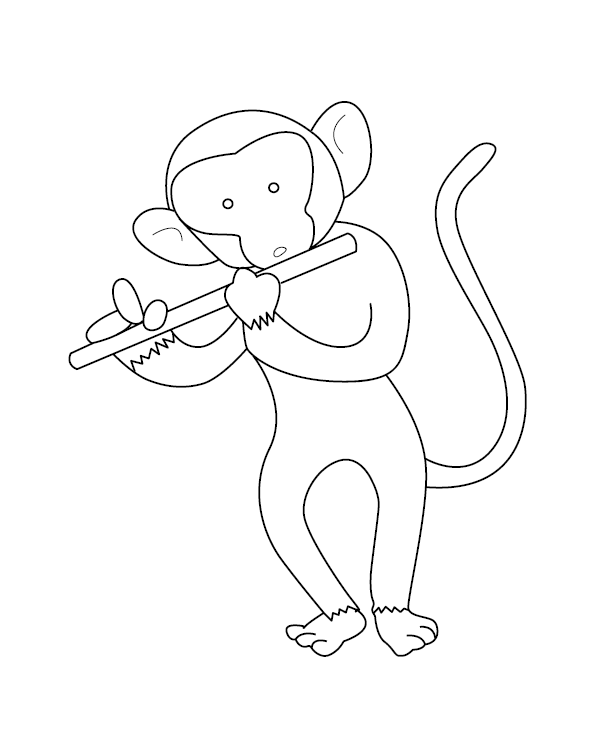 Free Printable Monkey Coloring Image